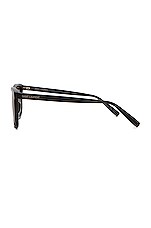 Saint Laurent SL 501 Sunglasses in Shiny Black, view 3, click to view large image.