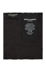 Saint Laurent Leopard Print Large Tie in Black, view 5, click to view large image.