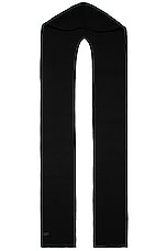 Saint Laurent Hood Scarf in Black, view 1, click to view large image.
