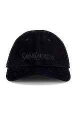 Saint Laurent Hat in Black, view 1, click to view large image.