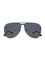 Saint Laurent Aviator Sunglasses in Black, view 1, click to view large image.