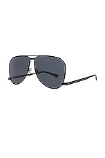 Saint Laurent Aviator Sunglasses in Black, view 2, click to view large image.