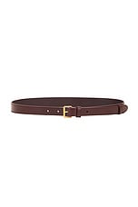 Saint Laurent Motorcycle Belt 2cm in Red Tan, view 1, click to view large image.
