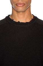 Saint Laurent Used Detail Crewneck in Black, view 5, click to view large image.