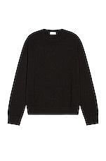 Saint Laurent Crew Neck Sweater in Black, view 1, click to view large image.