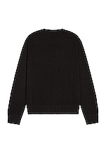 Saint Laurent Crew Neck Sweater in Black, view 2, click to view large image.