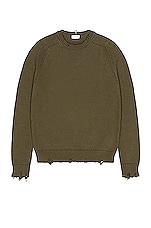 Saint Laurent Sweater in Khaki, view 1, click to view large image.