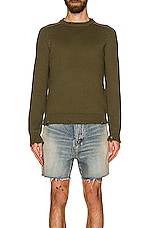 Saint Laurent Sweater in Khaki, view 3, click to view large image.