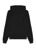 Saint Laurent Classic Hoodie in Noir & Natural, view 2, click to view large image.