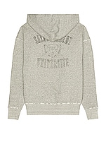 Saint Laurent Grunge University Hoodie in Gris, view 1, click to view large image.