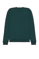Saint Laurent Classique Old School Sweater in Vert & Naturel, view 2, click to view large image.