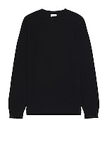 Saint Laurent Pull Col Rond Manche in Noir, view 1, click to view large image.