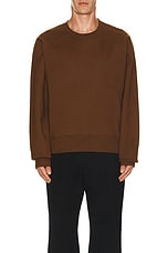 Saint Laurent Version Sweat Hoodie in Ocre, view 4, click to view large image.