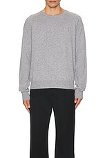 Saint Laurent Crewneck Sweater in Gris Chine, view 4, click to view large image.