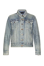 Saint Laurent Classic Denim Jacket in Melrose Blue, view 1, click to view large image.