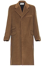 Saint Laurent Manteau Coat in Beige, view 1, click to view large image.