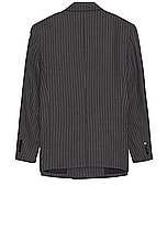 Saint Laurent Veste Sue Base in Anthracite Chine Cra, view 2, click to view large image.