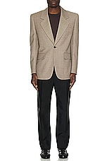 Saint Laurent Veste Sue in Taupe Beige, view 4, click to view large image.