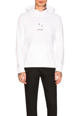 Saint Laurent Logo Hoodie in White, view 1, click to view large image.