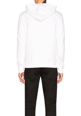 Saint Laurent Logo Hoodie in White, view 3, click to view large image.