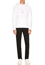 Saint Laurent Logo Hoodie in White, view 4, click to view large image.