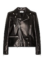 Saint Laurent Classic Motorcycle Jacket in Black, view 1, click to view large image.