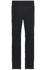 Saint Laurent Relaxed Mid Waist Corduroy Pant in Dye Black, view 2, click to view large image.