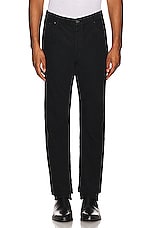 Saint Laurent Relaxed Mid Waist Corduroy Pant in Dye Black, view 5, click to view large image.