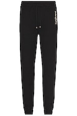 Saint Laurent Old School Sweatpants in Black, view 1, click to view large image.