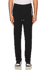 Saint Laurent Old School Sweatpants in Black, view 3, click to view large image.