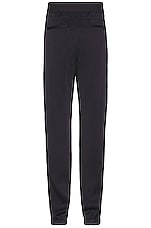 Saint Laurent Satin Detail Piping Sweatpants in Marine Force, view 2, click to view large image.