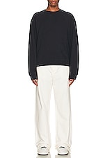 Saint Laurent Jambes Droit Pant in Biancospino, view 6, click to view large image.