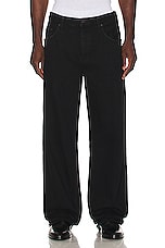 Saint Laurent Extreme Baggy Pant in Neo Carbon Black 3d, view 3, click to view large image.