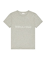 Saint Laurent Reverse T-Shirt in Gris, view 1, click to view large image.