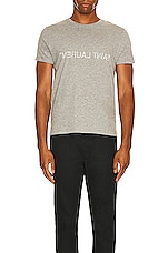 Saint Laurent Reverse T-Shirt in Gris, view 3, click to view large image.