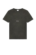 Saint Laurent T-Shirt in Noir Delave, view 1, click to view large image.