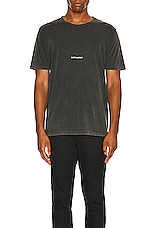 Saint Laurent T-Shirt in Noir Delave, view 3, click to view large image.