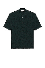 Saint Laurent Button Down Shirt in Vert Noir, view 1, click to view large image.