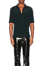 Saint Laurent Button Down Shirt in Vert Noir, view 3, click to view large image.