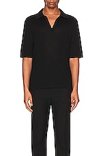 Saint Laurent Polo in Noir, view 3, click to view large image.