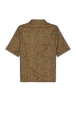 Saint Laurent Hawaii Short Sleeve Shirt in Black & Camel, view 2, click to view large image.