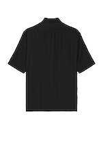 Saint Laurent Short Sleeve Shirt in Noir, view 2, click to view large image.