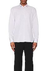 Saint Laurent Long Sleeve Shirt in Blanc, view 4, click to view large image.