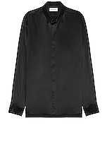 Saint Laurent Long Sleeve Shirt in Noir, view 1, click to view large image.