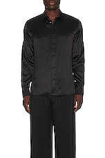 Saint Laurent Long Sleeve Shirt in Noir, view 3, click to view large image.