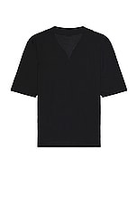 Saint Laurent Polo Manches Courtes in Noir, view 2, click to view large image.
