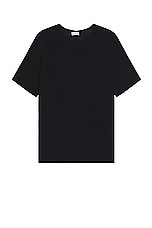 Saint Laurent Tee Col Rond in Noir, view 1, click to view large image.