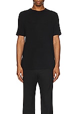 Saint Laurent Tee Col Rond in Noir, view 3, click to view large image.