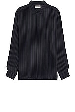 Saint Laurent Chemise Col Yves in Marine, view 1, click to view large image.