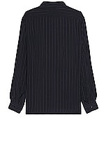 Saint Laurent Chemise Col Yves in Marine, view 2, click to view large image.